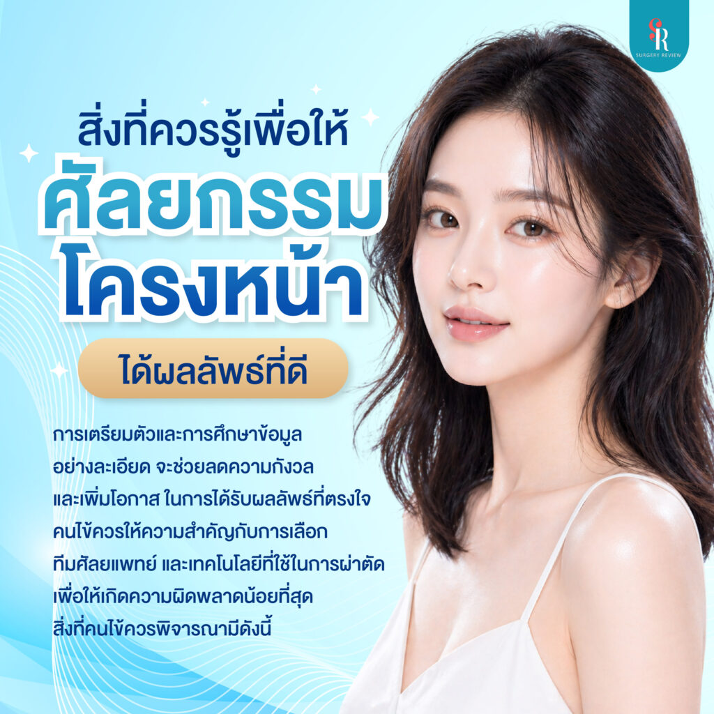 สิ่งที่ควรรู้ก่อนทำศัลยกรรมโครงหน้า
